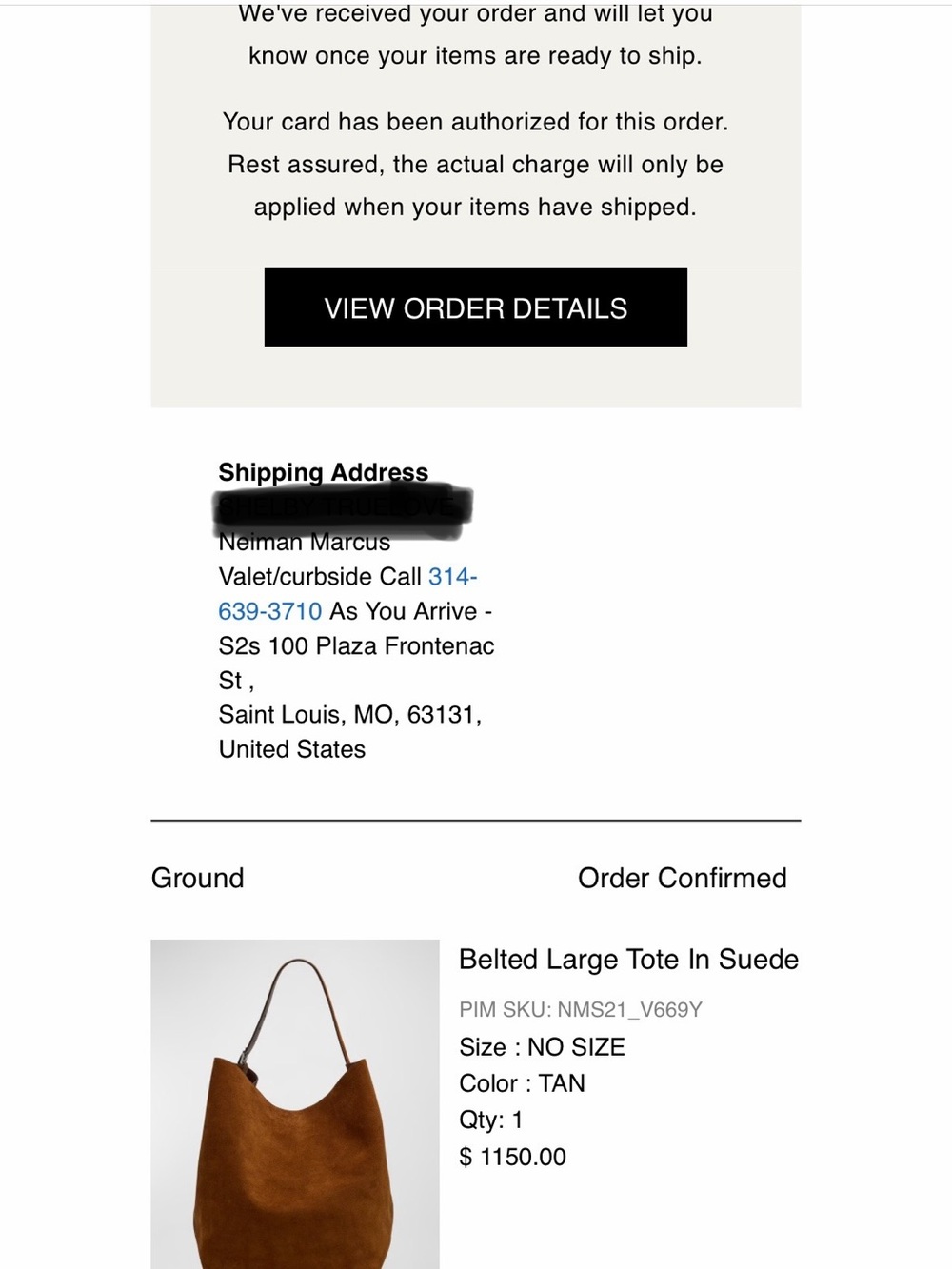 Toteme Large Suede Belted Bag in Cognac Brown - Picture 11 of 11